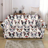 Pattern Print Boston Terrier Loveseat Cover-grizzshop