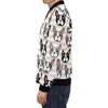 Pattern Print Boston Terrier Men's Bomber Jacket-grizzshop