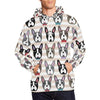 Pattern Print Boston Terrier Print Men Pullover Hoodie-grizzshop