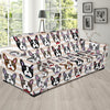 Pattern Print Boston Terrier Sofa Covers-grizzshop