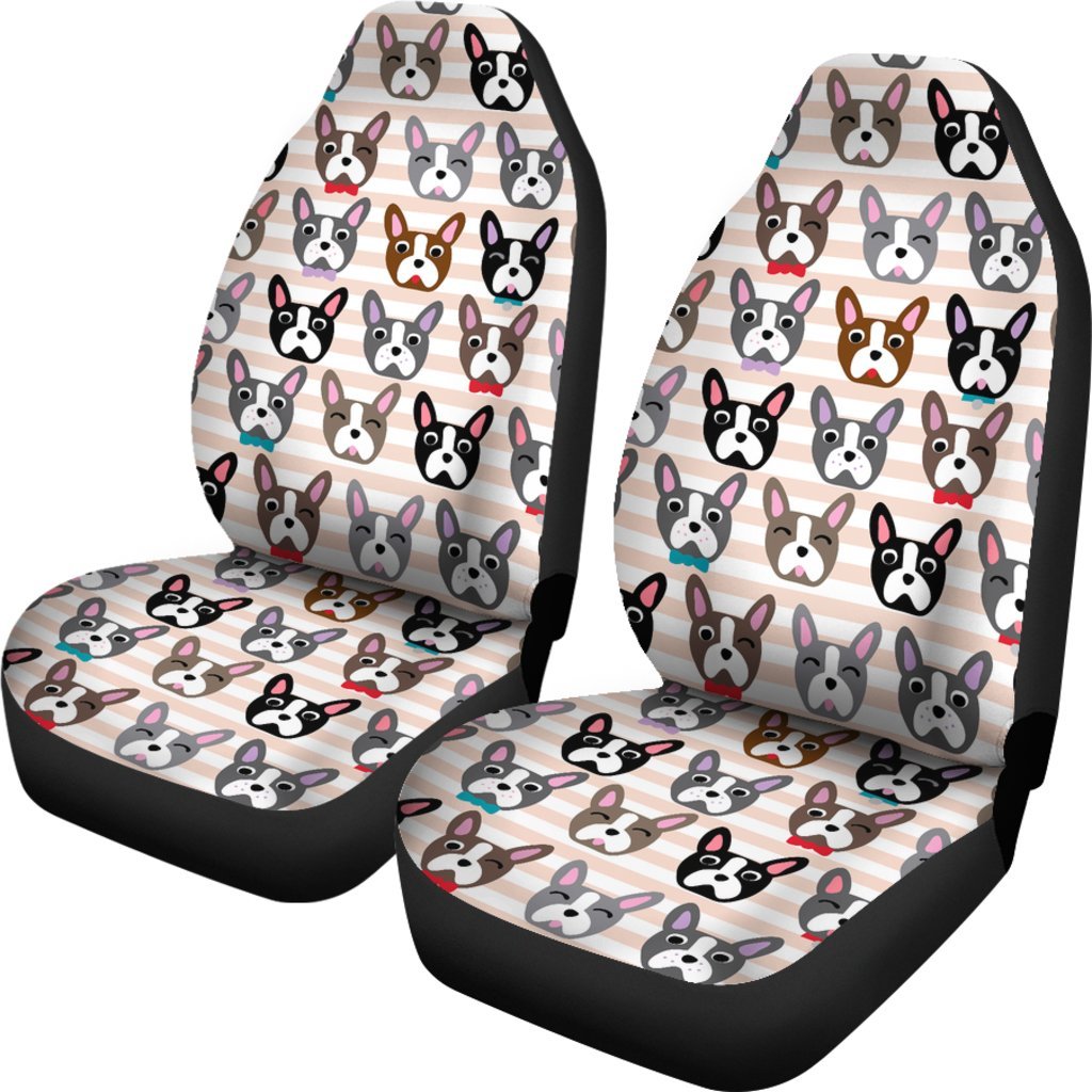 Pattern Print Boston Terrier Universal Fit Car Seat Cover-grizzshop