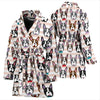 Pattern Print Boston Terrier Women Long Robe-grizzshop