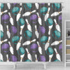 Pattern Print Bowling Bathroom Shower Curtain-grizzshop