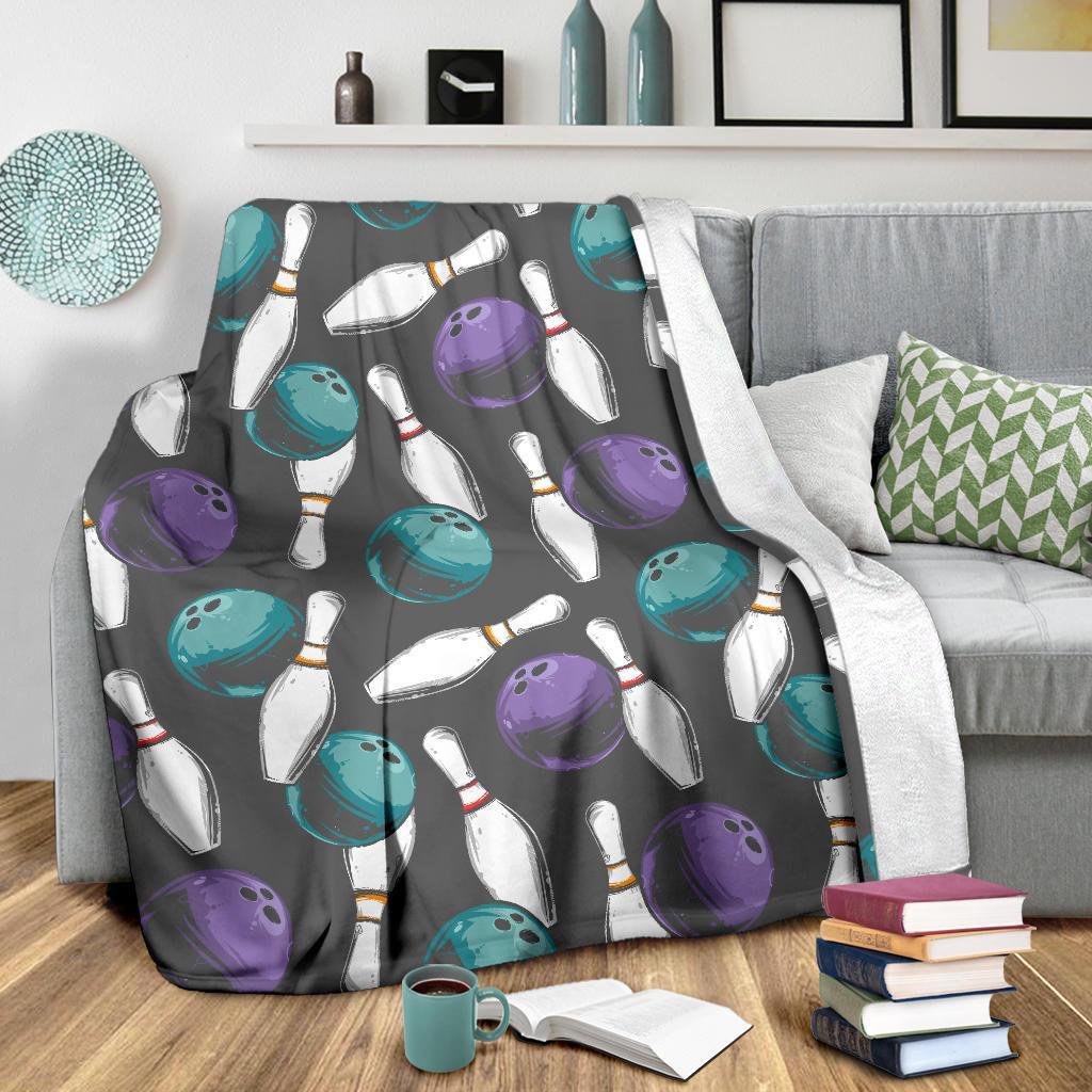 Pattern Print Bowling Blanket-grizzshop