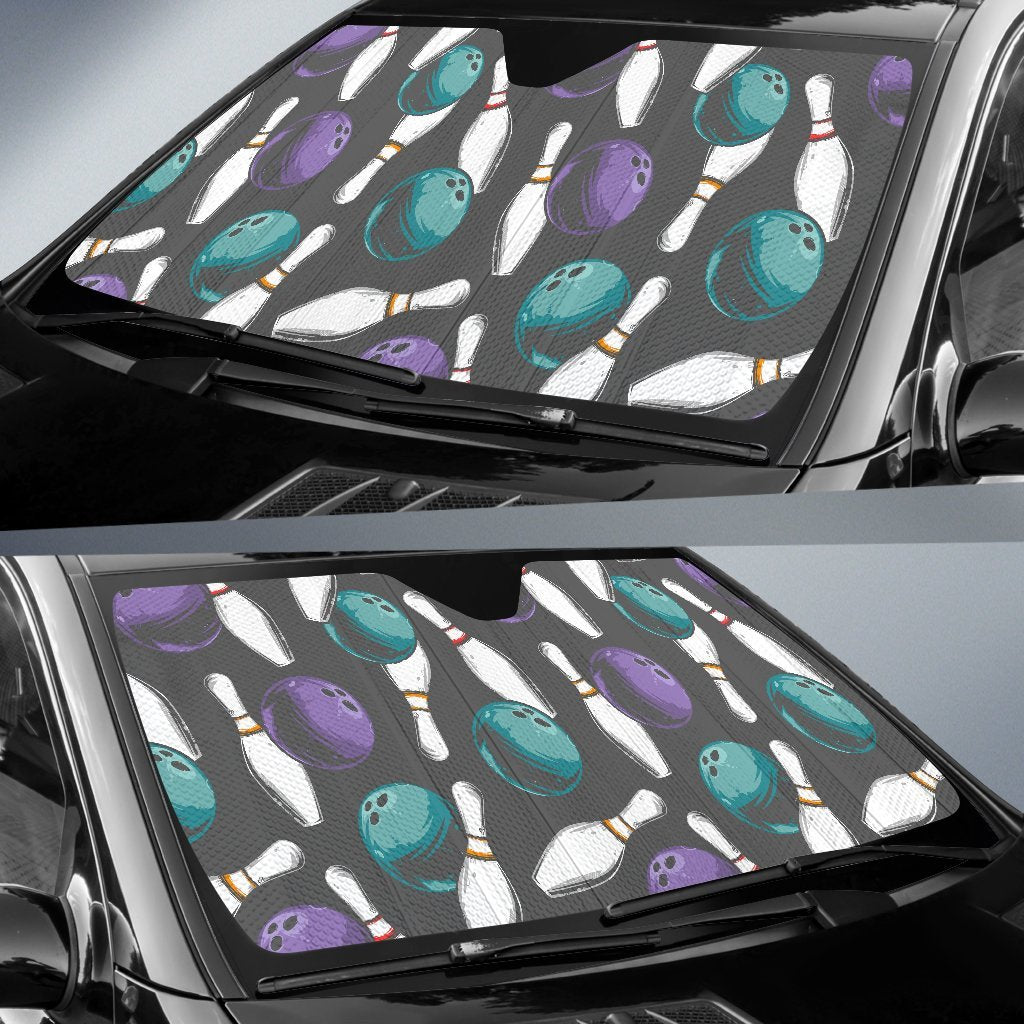 Pattern Print Bowling Car Sun Shade-grizzshop