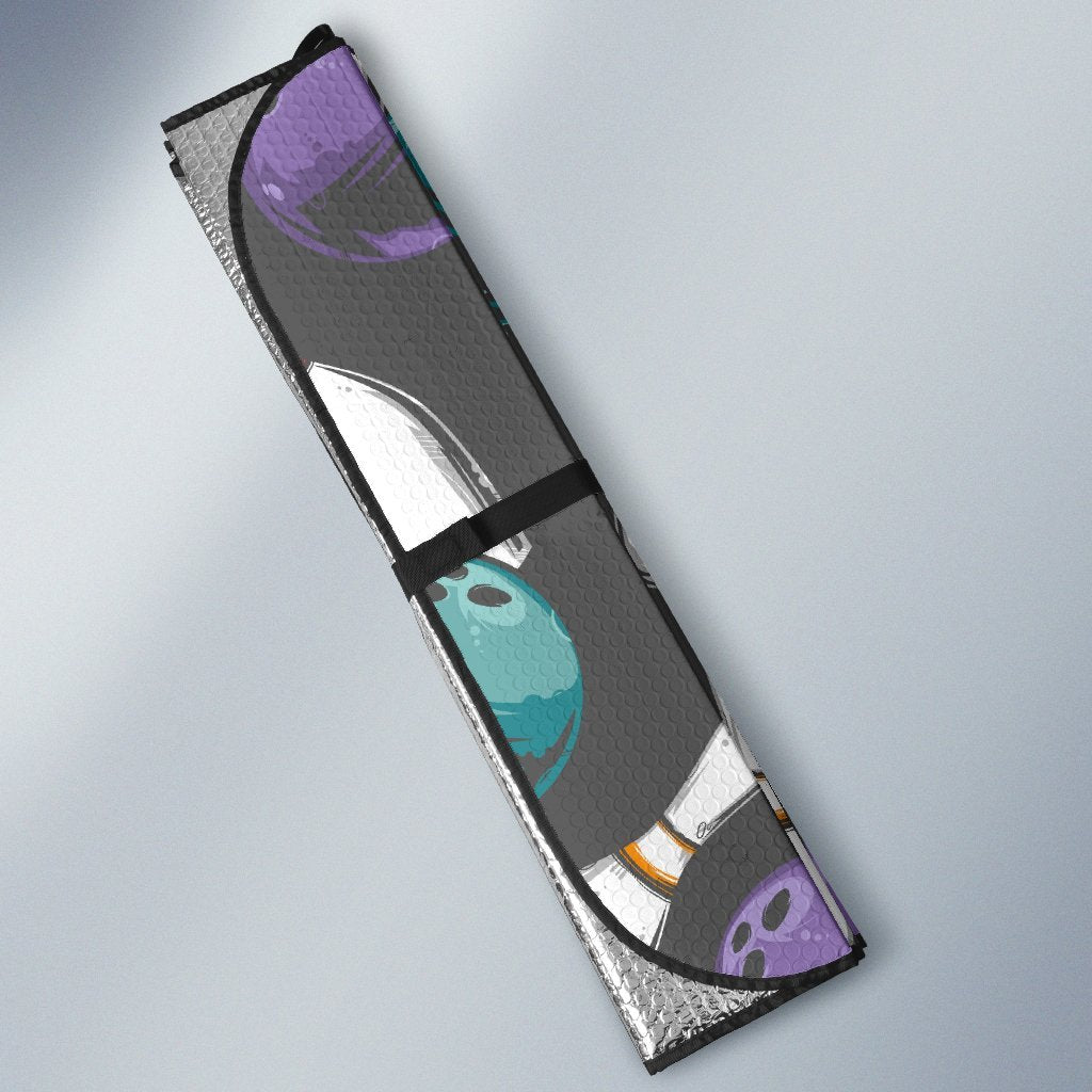 Pattern Print Bowling Car Sun Shade-grizzshop