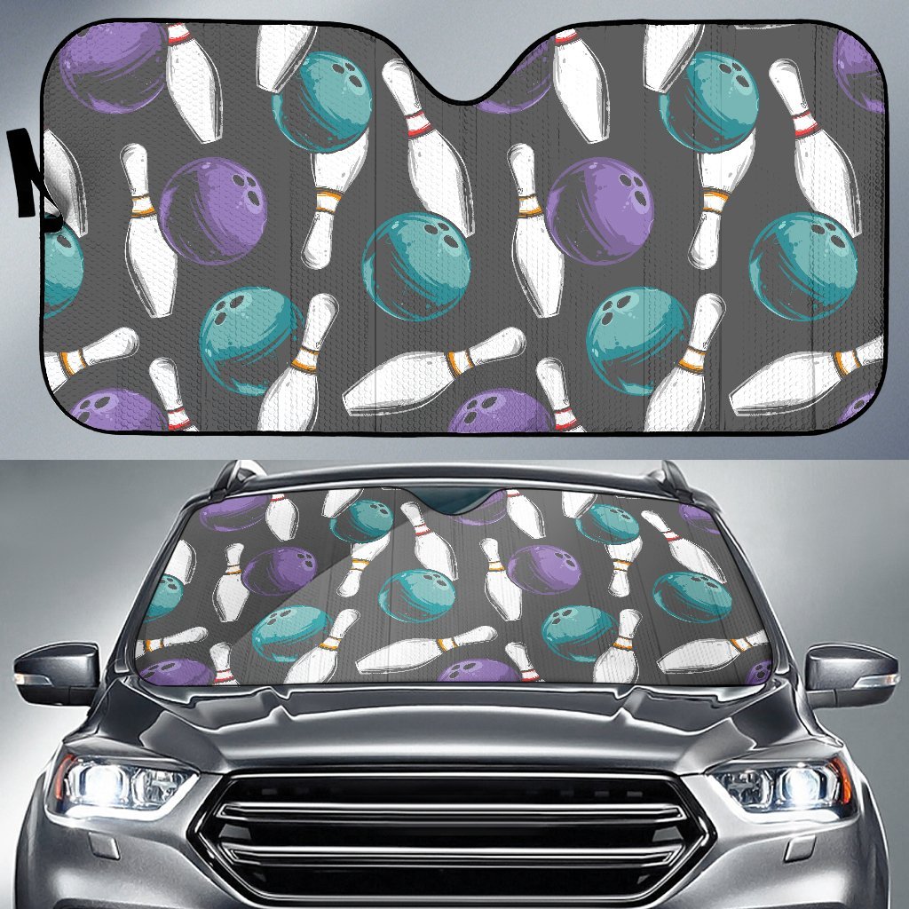 Pattern Print Bowling Car Sun Shade-grizzshop