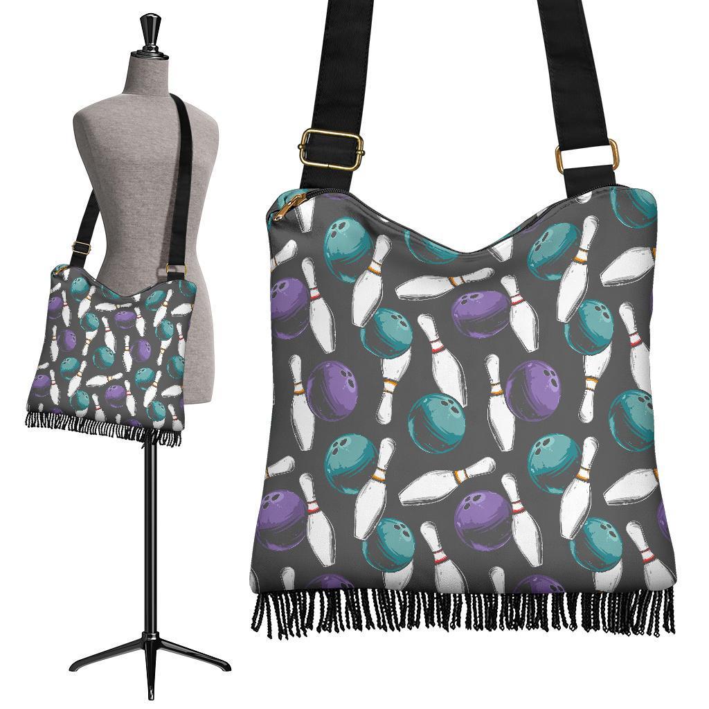 Pattern Print Bowling Crossbody bags-grizzshop