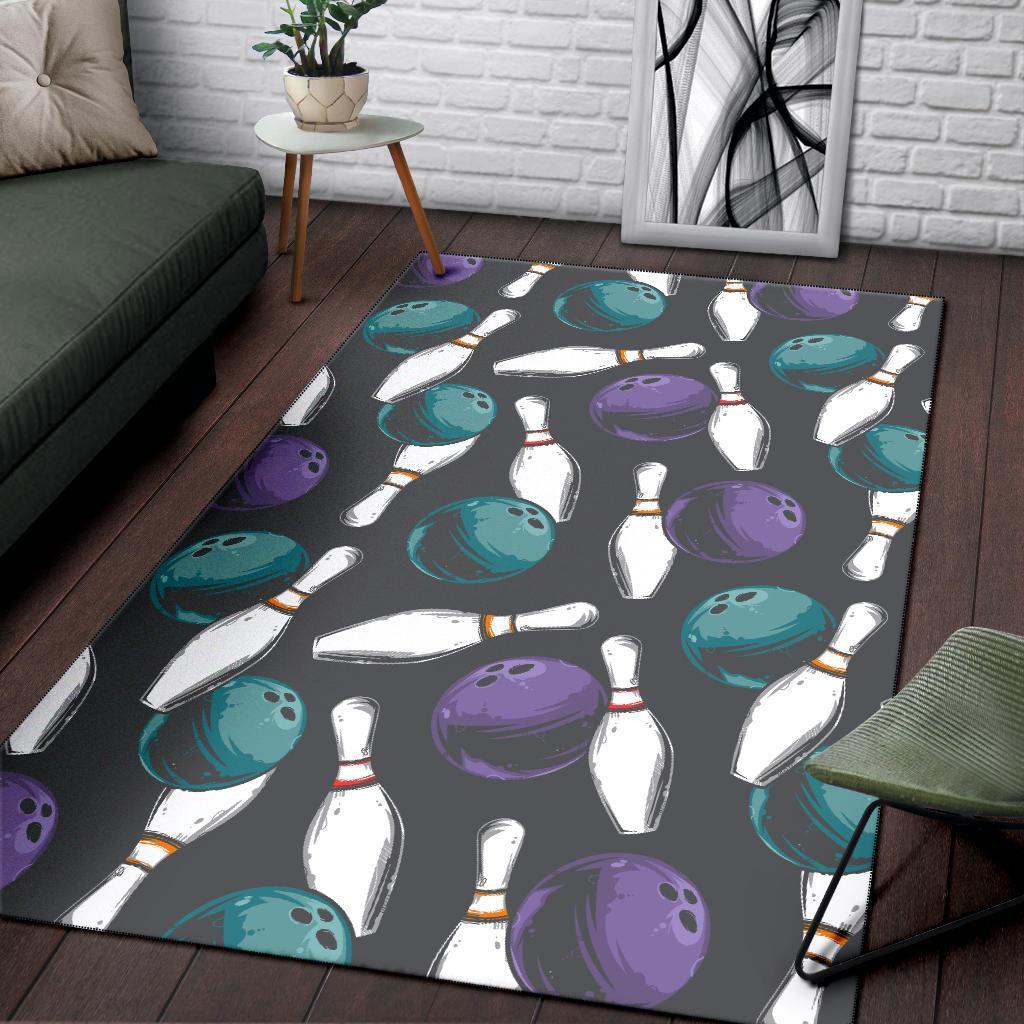 Pattern Print Bowling Floor Mat-grizzshop