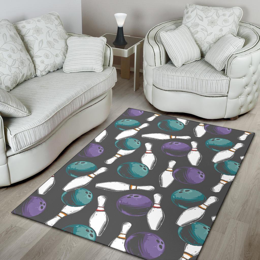 Pattern Print Bowling Floor Mat-grizzshop