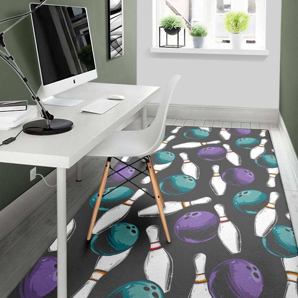 Pattern Print Bowling Floor Mat-grizzshop