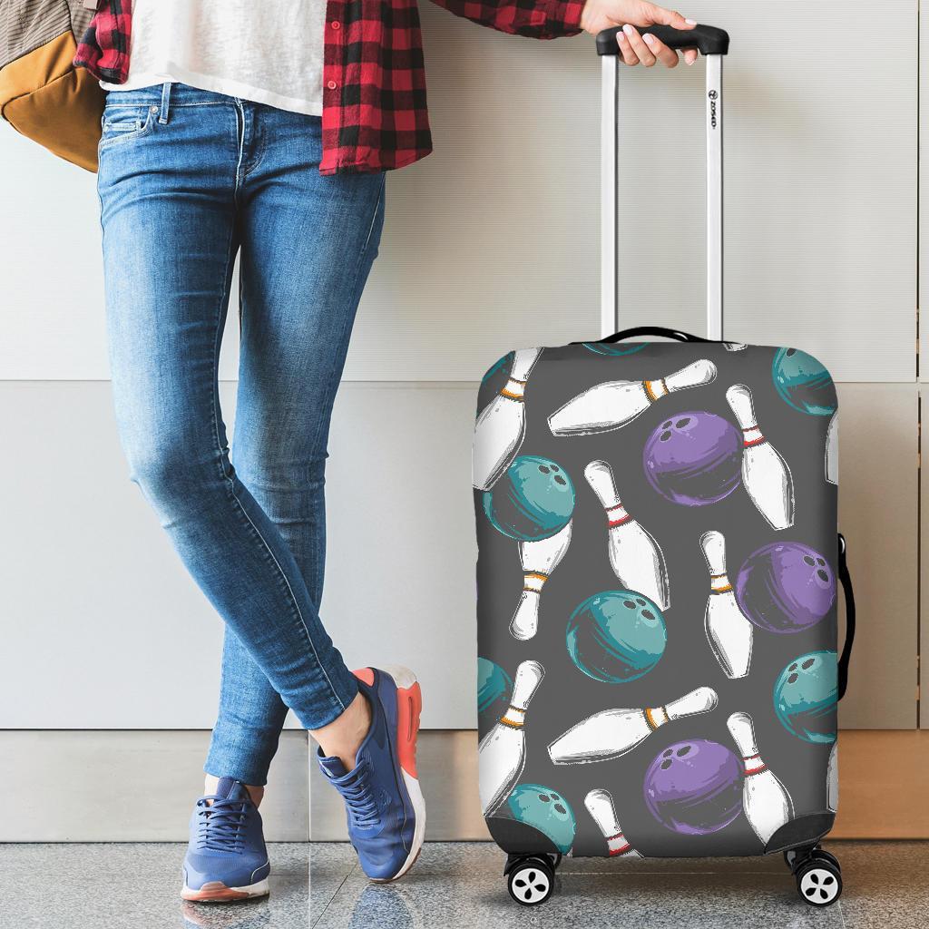 Pattern Print Bowling Luggage Cover Protector-grizzshop