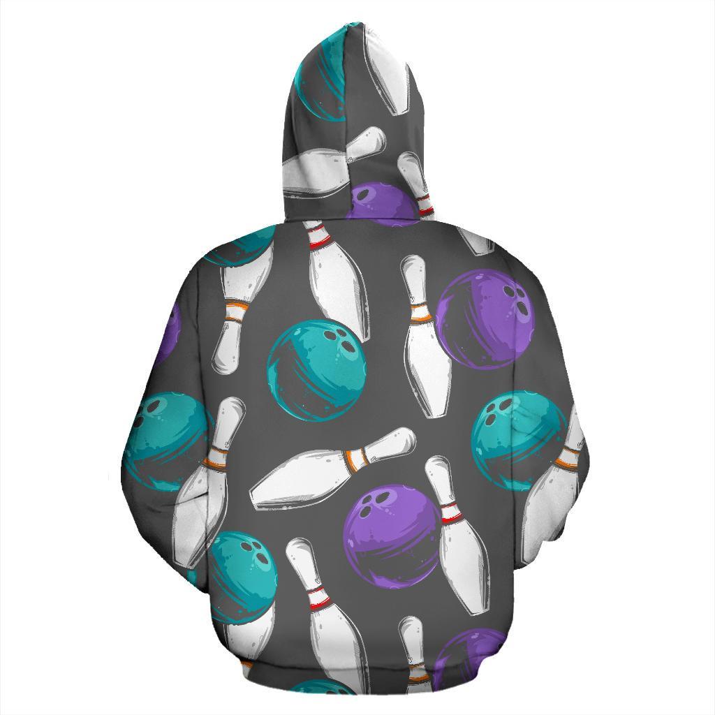 Pattern Print Bowling Men Women Pullover Hoodie-grizzshop