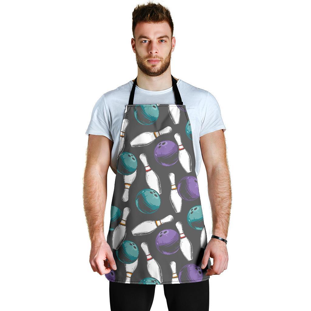 Pattern Print Bowling Men's Apron-grizzshop