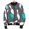 Pattern Print Bowling Men's Bomber Jacket-grizzshop