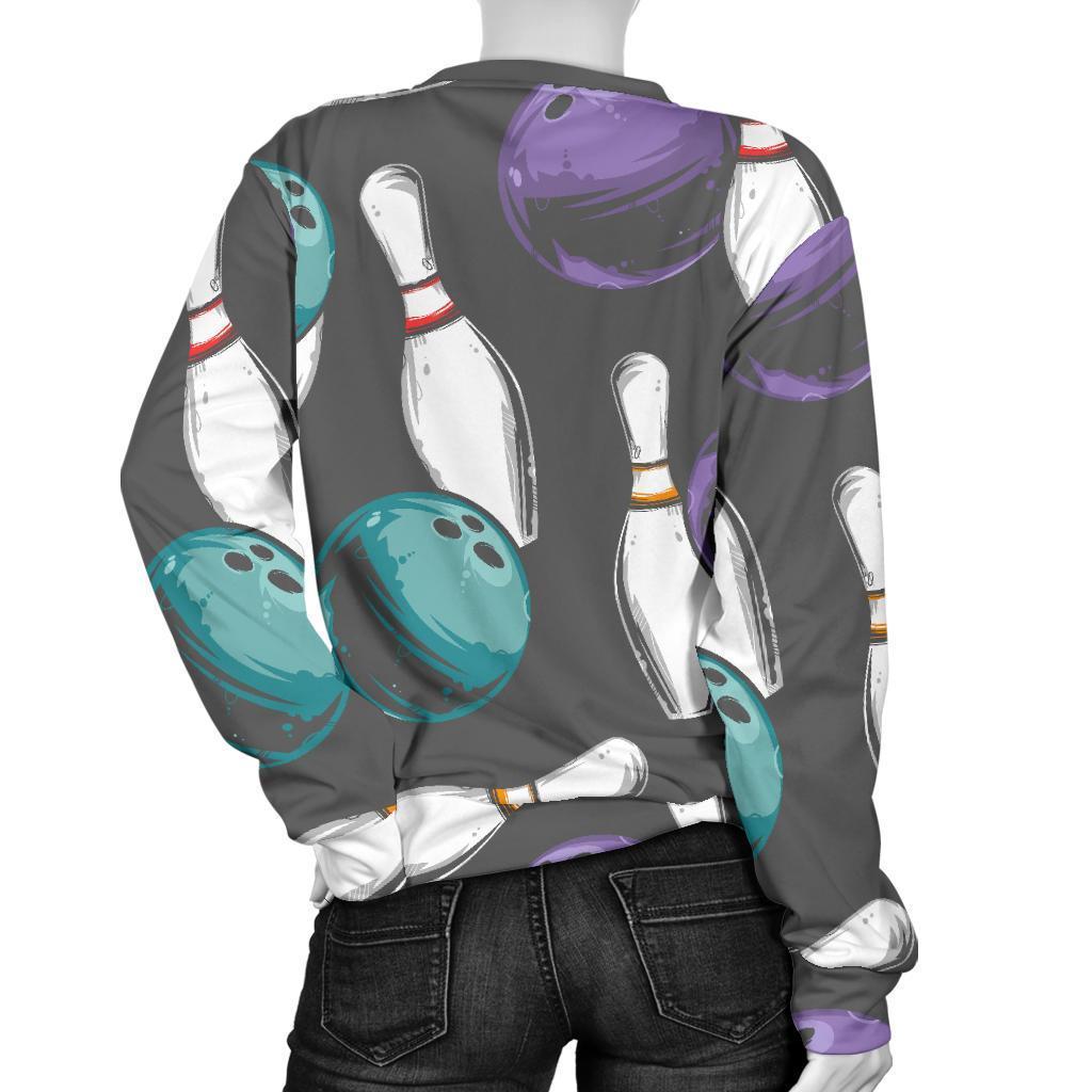 Pattern Print Bowling Women's Sweatshirt-grizzshop