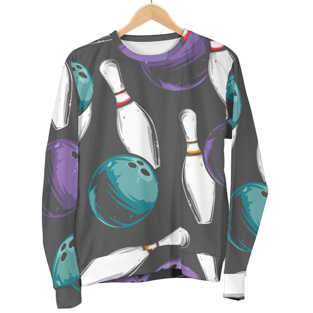 Pattern Print Bowling Women's Sweatshirt-grizzshop
