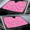 Pattern Print Breast Cancer Awareness Pink Ribbon Car Sun Shade-grizzshop