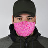 Pattern Print Breast Cancer Awareness Pink Ribbon Face Mask-grizzshop