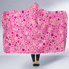 Pattern Print Breast Cancer Awareness Pink Ribbon Hooded Blanket-grizzshop