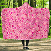 Pattern Print Breast Cancer Awareness Pink Ribbon Hooded Blanket-grizzshop