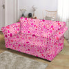 Pattern Print Breast Cancer Awareness Pink Ribbon Loveseat Cover-grizzshop