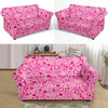 Pattern Print Breast Cancer Awareness Pink Ribbon Loveseat Cover-grizzshop