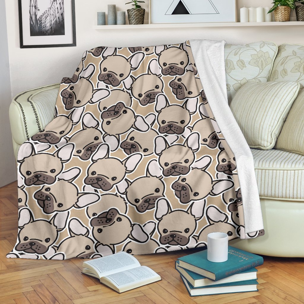 Pattern Print Bulldog Blanket-grizzshop