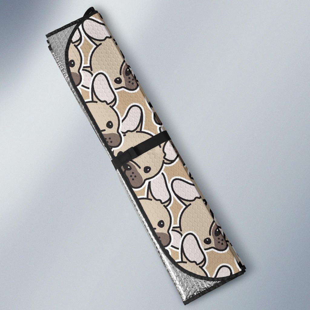 Pattern Print Bulldog Car Sun Shade-grizzshop