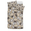 Pattern Print Bulldog Duvet Cover Bedding Set-grizzshop