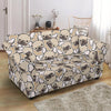 Pattern Print Bulldog Loveseat Cover-grizzshop