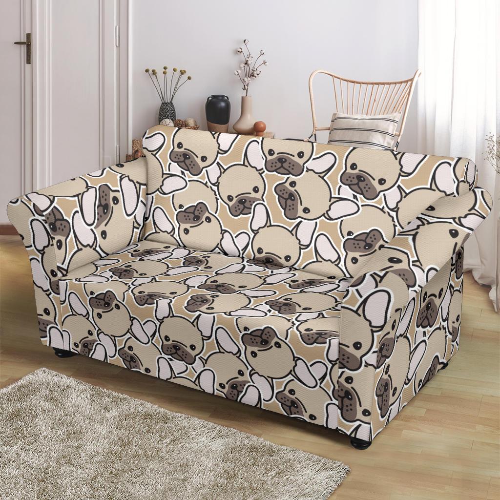 Pattern Print Bulldog Loveseat Cover-grizzshop