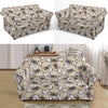 Pattern Print Bulldog Loveseat Cover-grizzshop