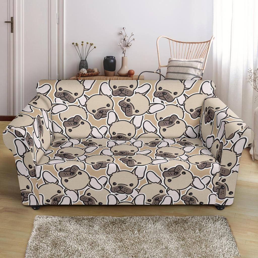 Pattern Print Bulldog Loveseat Cover-grizzshop