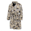 Pattern Print Bulldog Men Long Robe-grizzshop