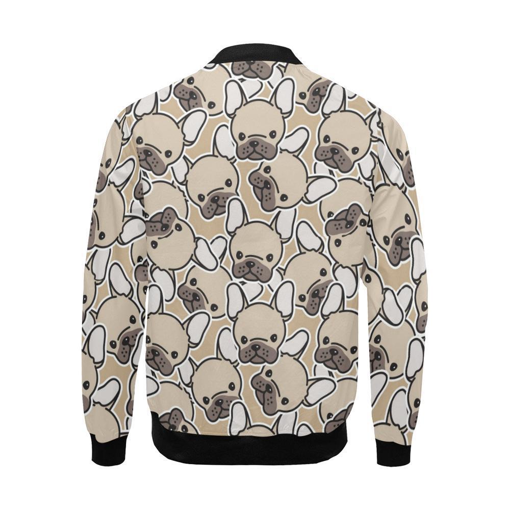 Pattern Print Bulldog Men's Bomber Jacket-grizzshop