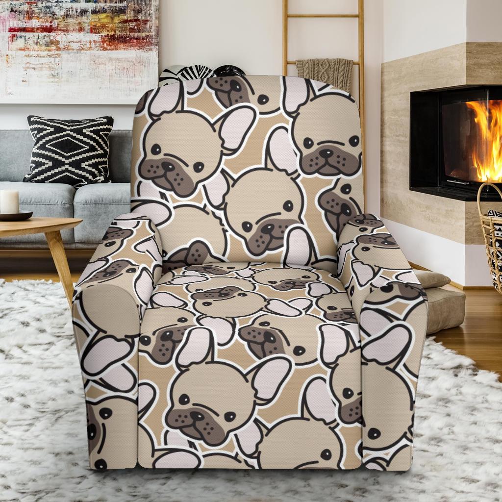 Pattern Print Bulldog Recliner Cover-grizzshop