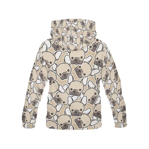 Pattern Print Bulldog Women Pullover Hoodie-grizzshop