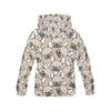 Pattern Print Bulldog Women Pullover Hoodie-grizzshop