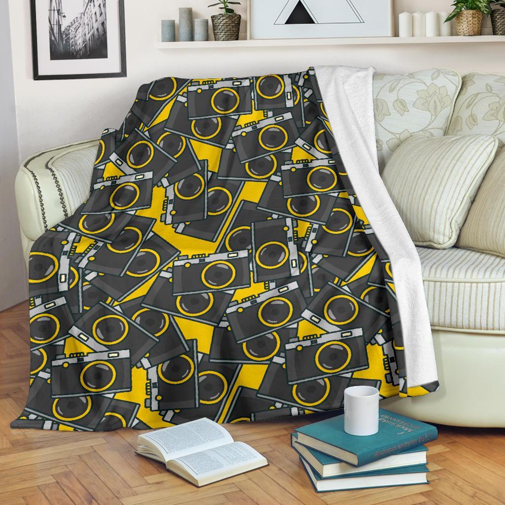 Pattern Print Camera Blanket-grizzshop