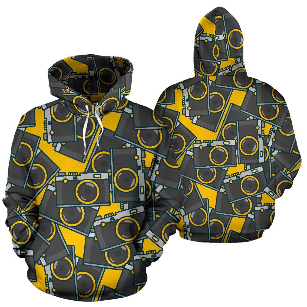 Pattern Print Camera Men Women Pullover Hoodie-grizzshop