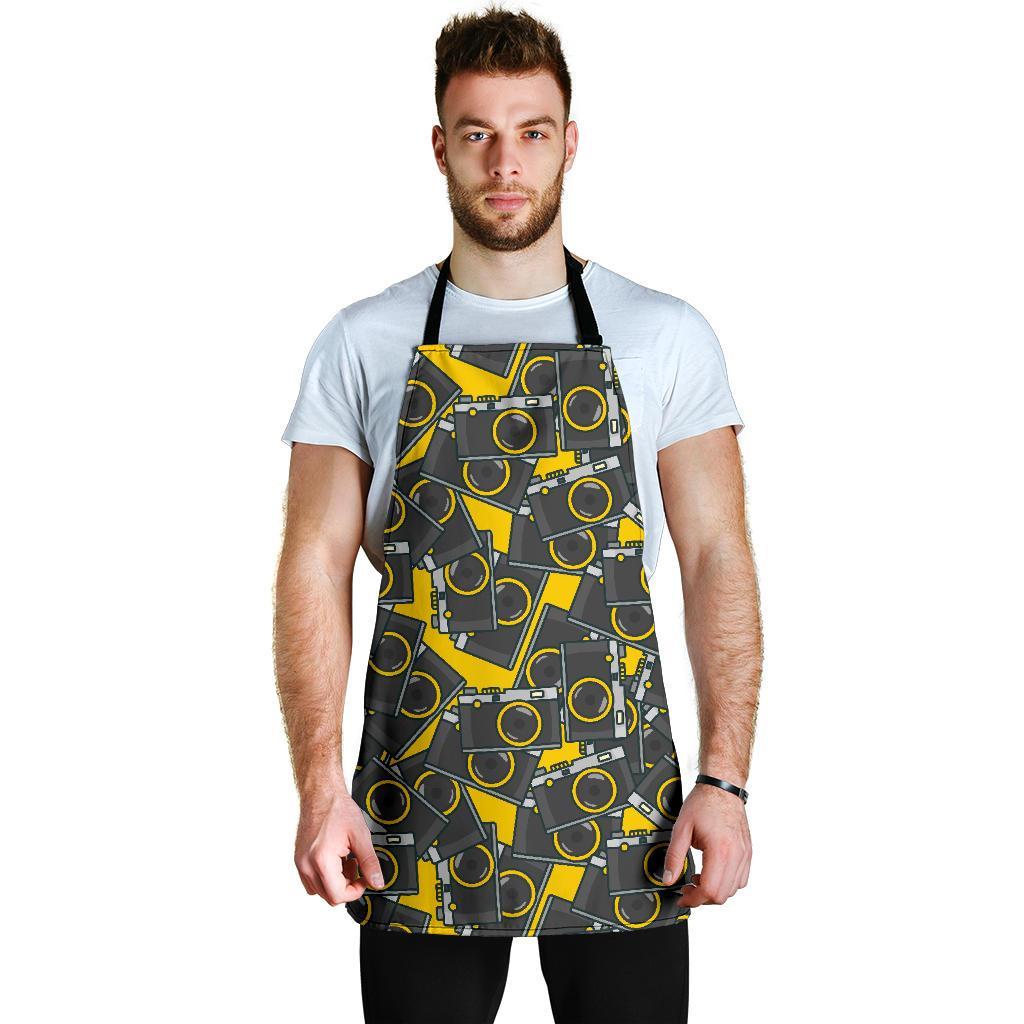 Pattern Print Camera Men's Apron-grizzshop