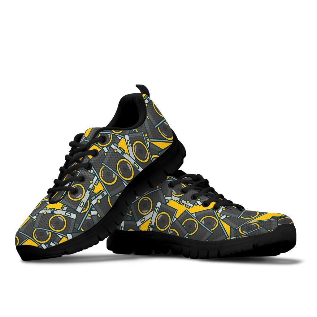 Pattern Print Camera Sneaker Shoes For Men Women-grizzshop