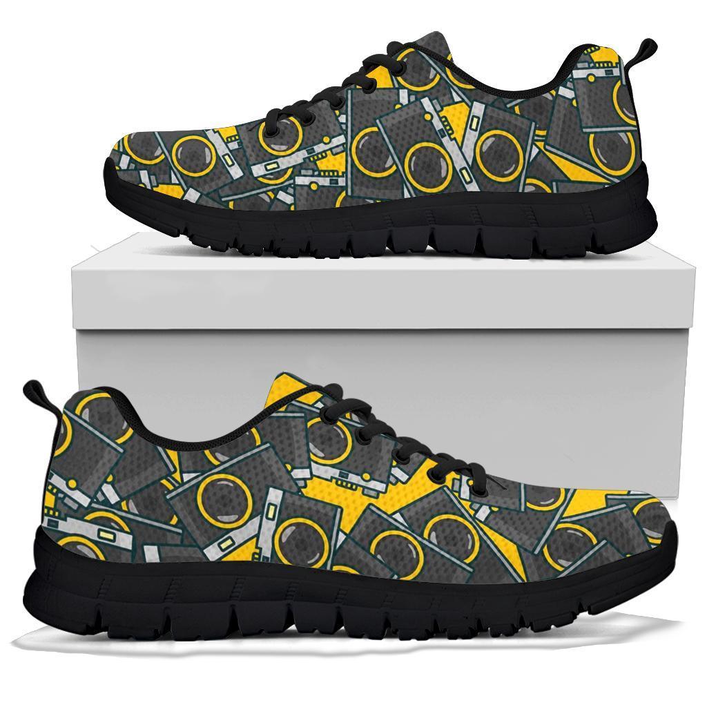 Pattern Print Camera Sneaker Shoes For Men Women-grizzshop