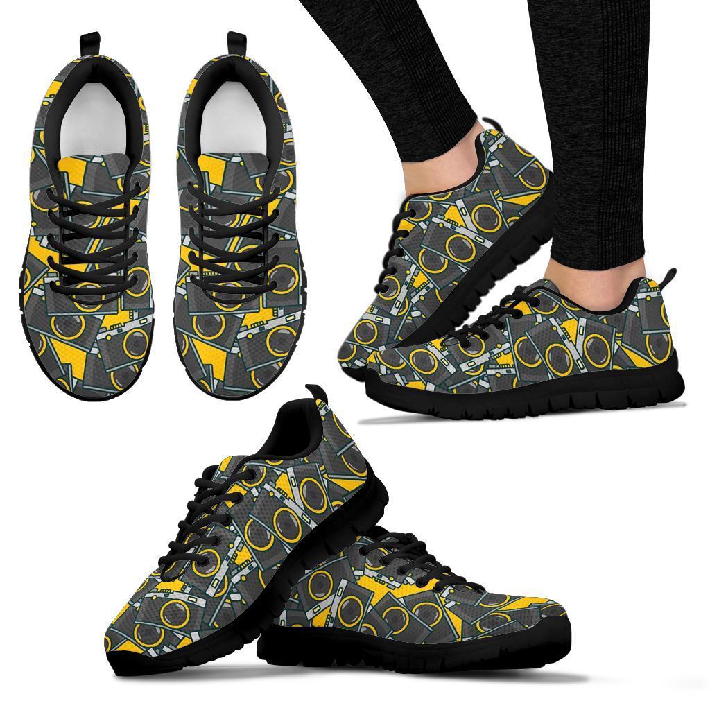 Pattern Print Camera Sneaker Shoes For Men Women-grizzshop