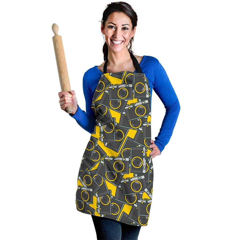 Pattern Print Camera Women's Apron-grizzshop