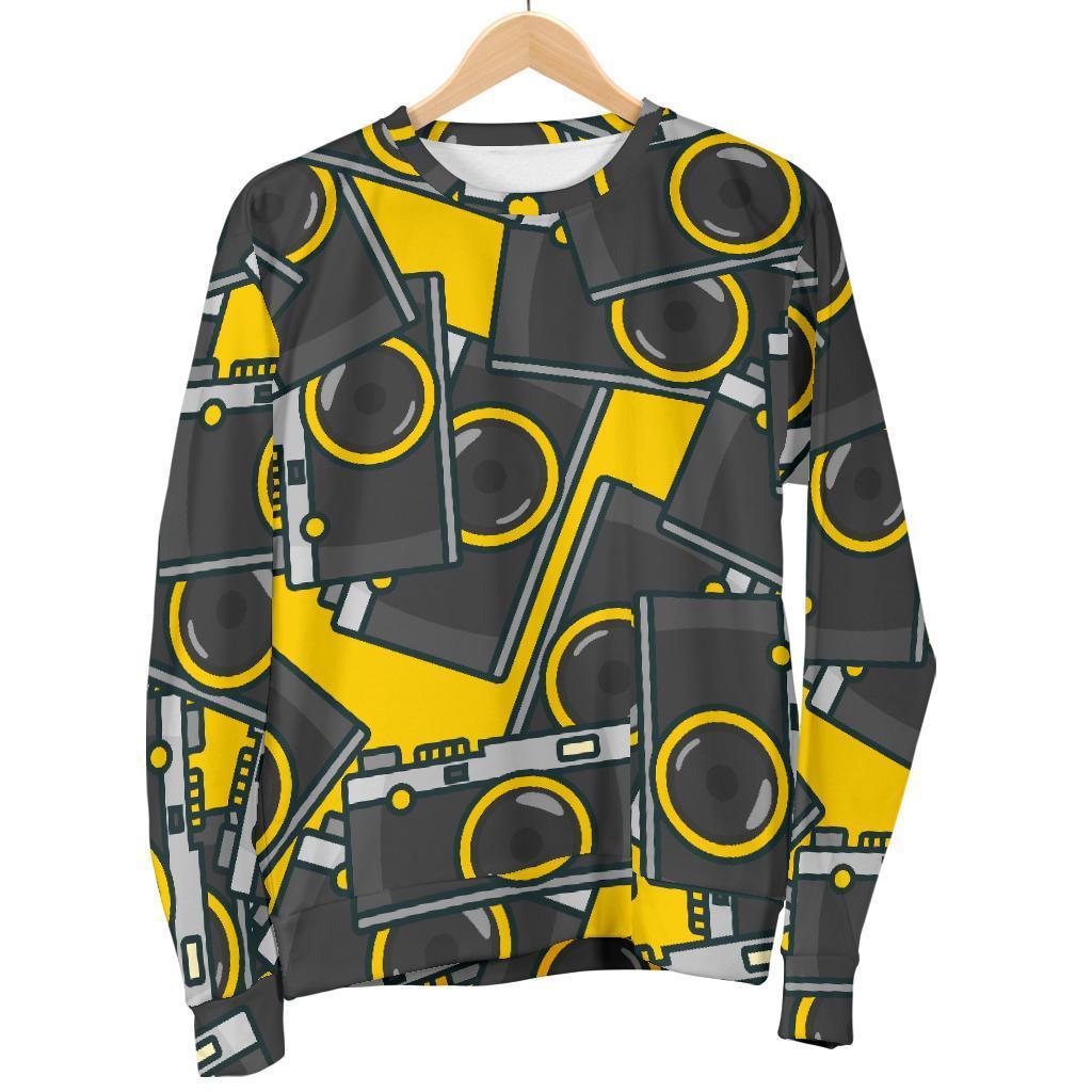 Pattern Print Camera Women's Sweatshirt-grizzshop