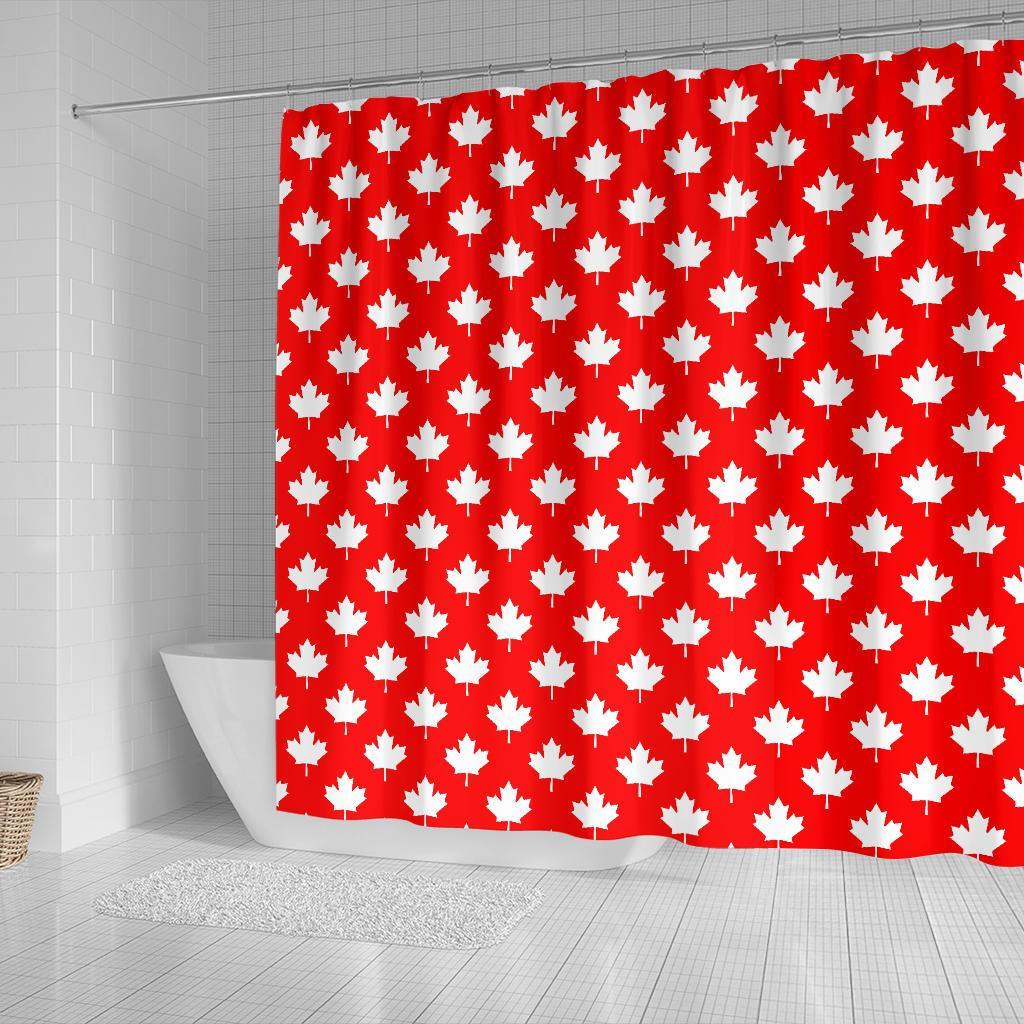 Pattern Print Canada Love Bathroom Shower Curtain-grizzshop