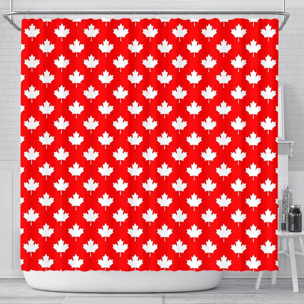 Pattern Print Canada Love Bathroom Shower Curtain-grizzshop