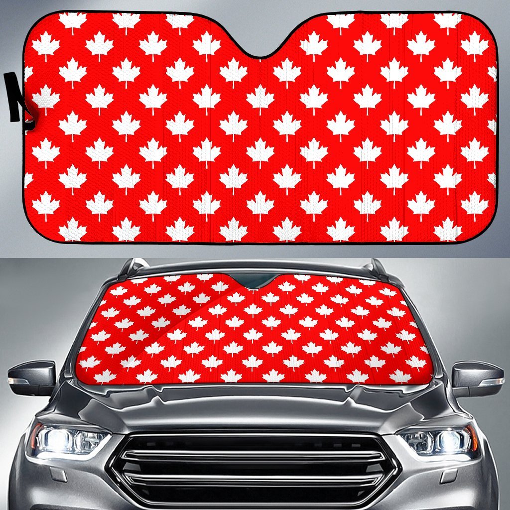 Pattern Print Canada Love Car Sun Shade-grizzshop